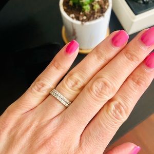 Two Diamond Eternity Wedding Bands